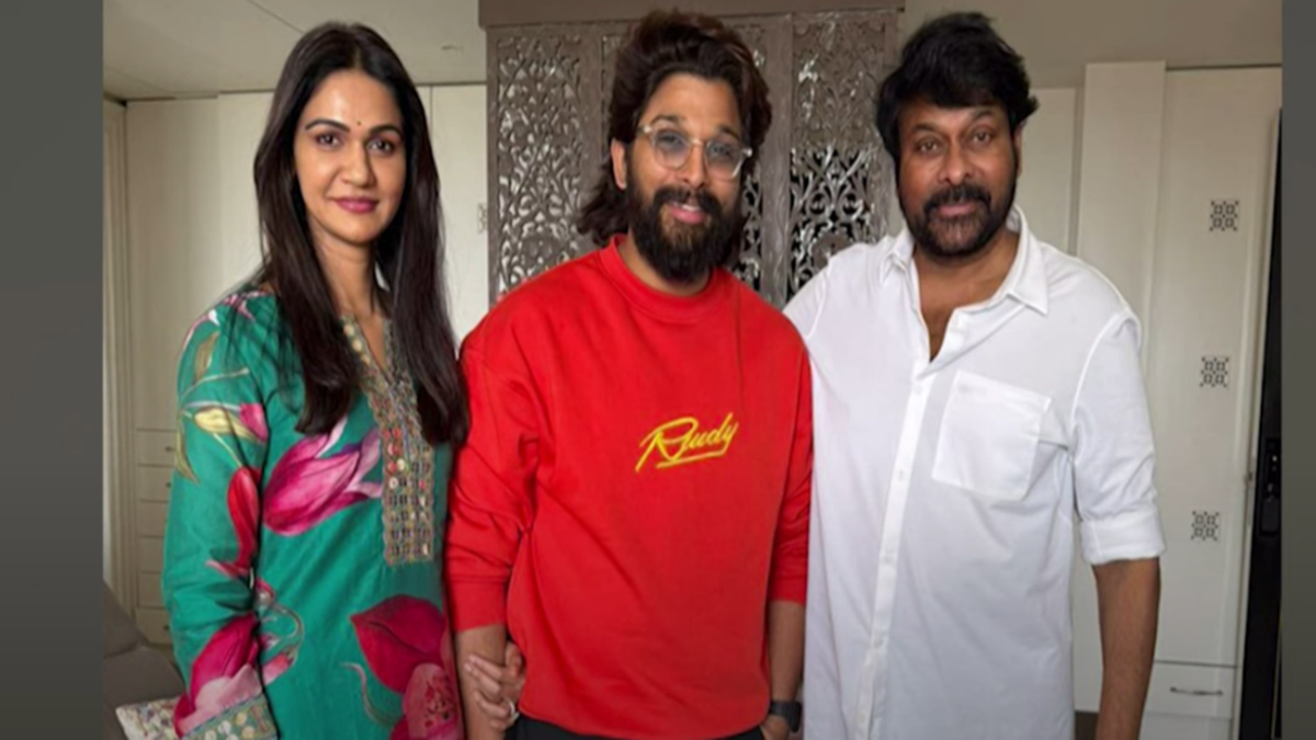 Allu Arjun Visits Chiranjeevi Home
