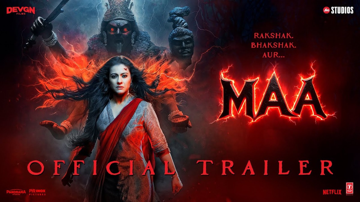 Kajol Fierce Kali Avatar in Maa Trailer
