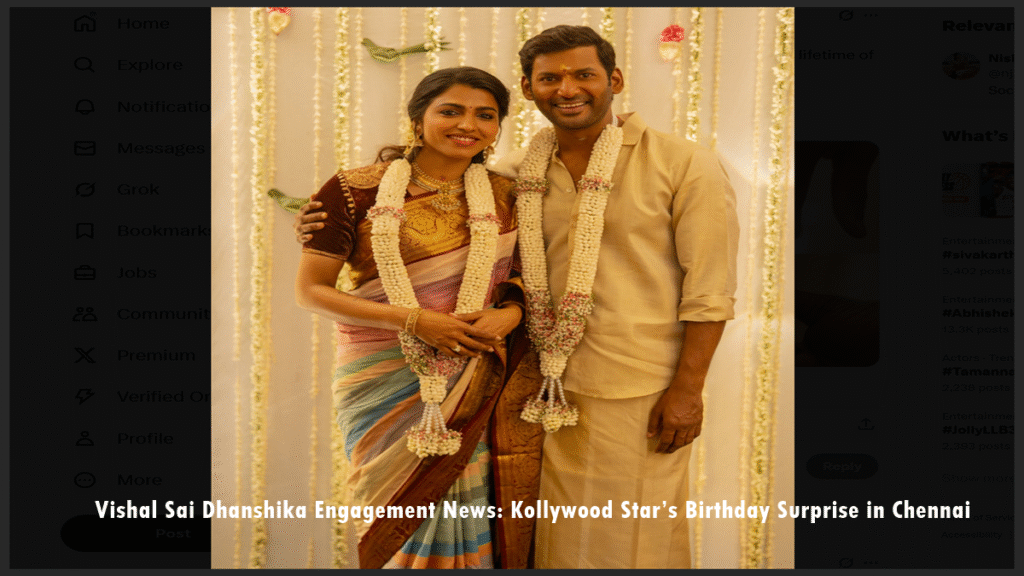 Vishal Sai Dhanshika Engagement News