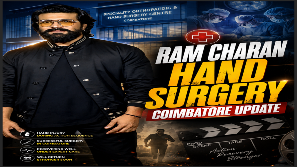 Ram Charan hand surgery Coimbatore update